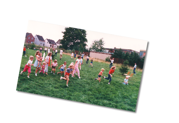 Siedlung mit Kindern